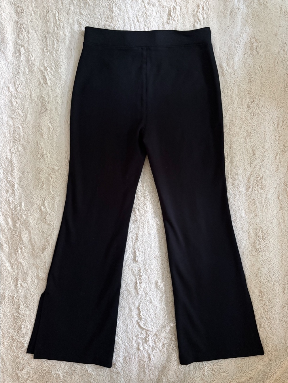 Maeve Anthropologie Eve Flare Ponte Pants Black Pull-On Pockets Medium - Picture 6 of 6